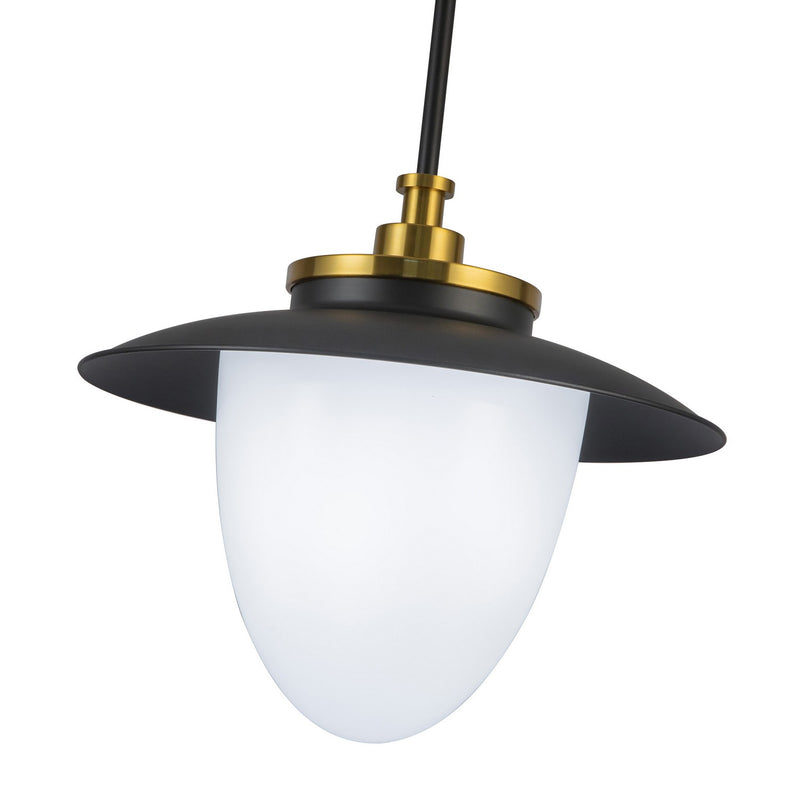 Artcraft AC11905BB One Light Pendant, Black