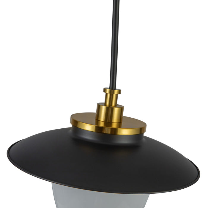 Artcraft AC11905BB One Light Pendant, Black