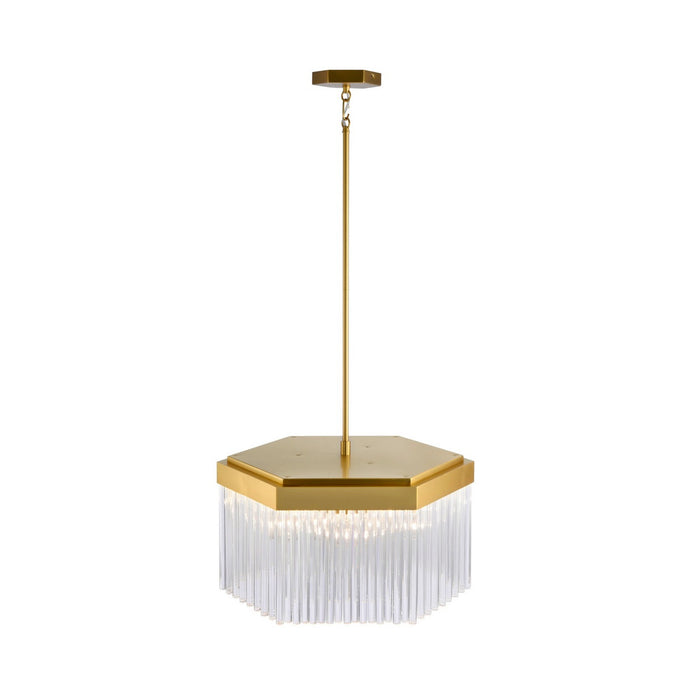 Artcraft AC12063BR Seven Light Chandelier, Brushed Brass