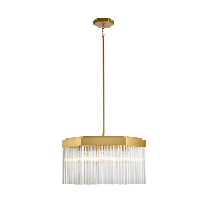 Artcraft AC12063BR Seven Light Chandelier, Brushed Brass