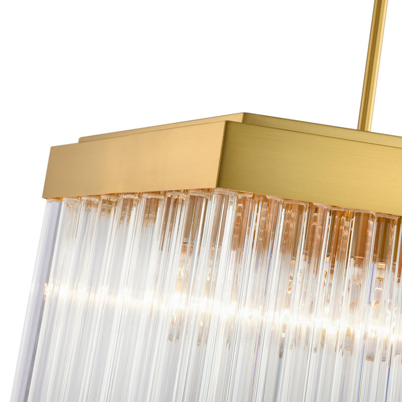 Artcraft AC12063BR Seven Light Chandelier, Brushed Brass