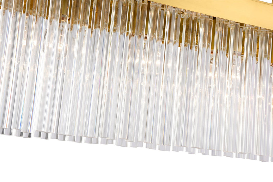 Artcraft AC12064BR Seven Light Island Pendant, Brushed Brass