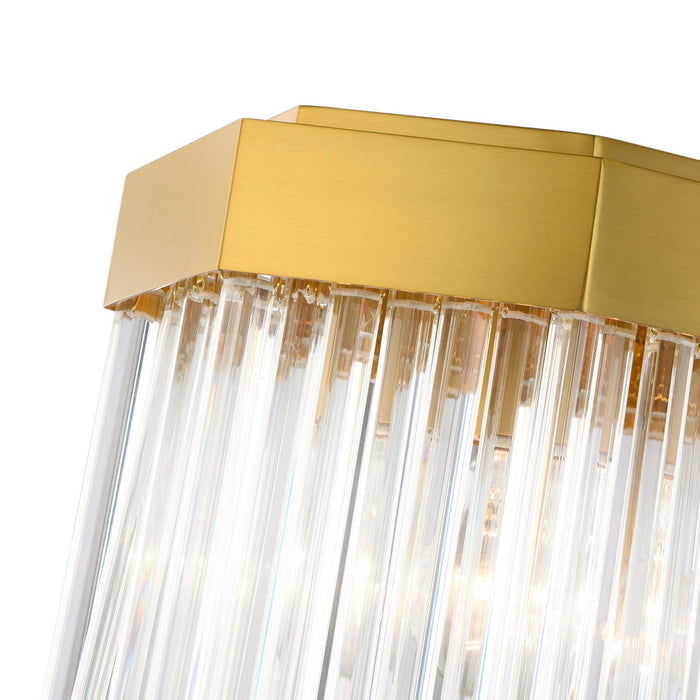 Artcraft AC12064BR Seven Light Island Pendant, Brushed Brass