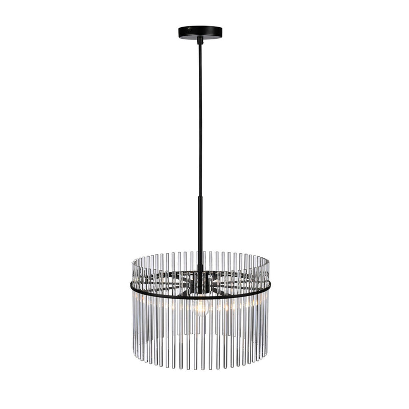 Artcraft AC12081BK One Light Semi Flush Mount, Black