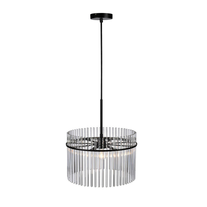 Artcraft AC12081BK One Light Semi Flush Mount, Black