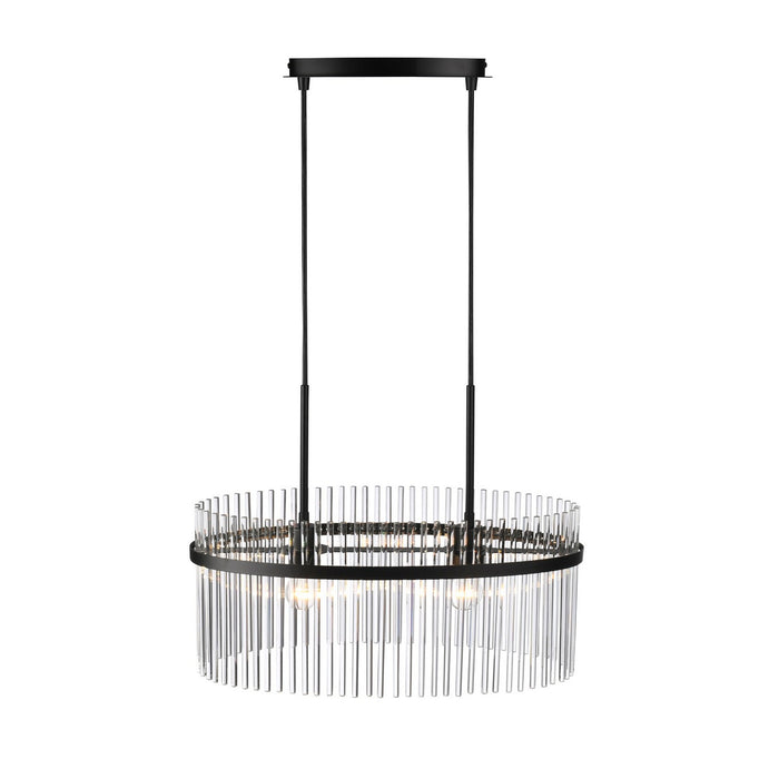 Artcraft AC12082BK Two Light Chandelier, Black