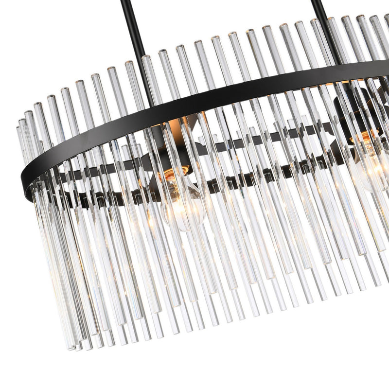 Artcraft AC12082BK Two Light Chandelier, Black