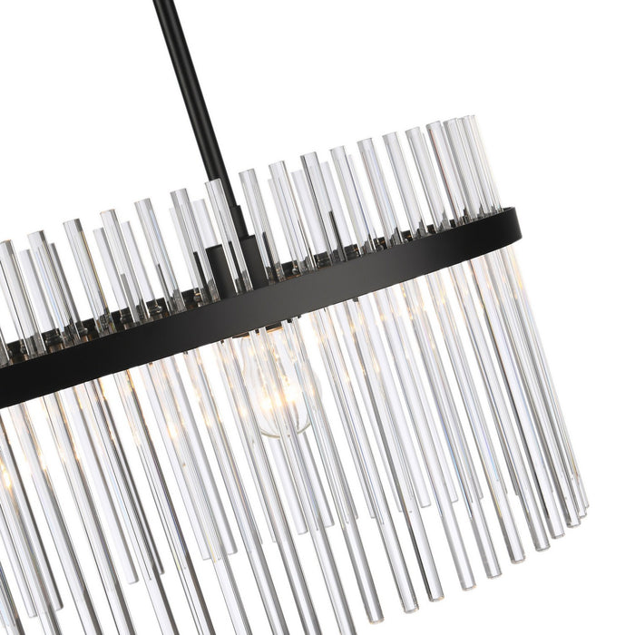 Artcraft AC12082BK Two Light Chandelier, Black