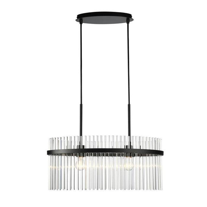 Artcraft AC12082BK Two Light Chandelier, Black