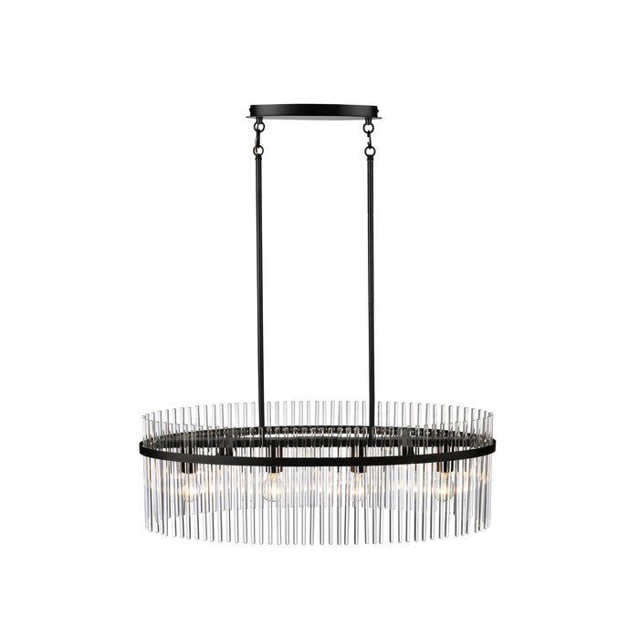 Artcraft AC12084BK Four Light Island Pendant, Black