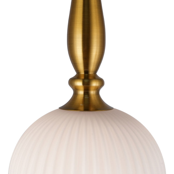 Artcraft AC12110BR One Light Pendant, Brushed Brass