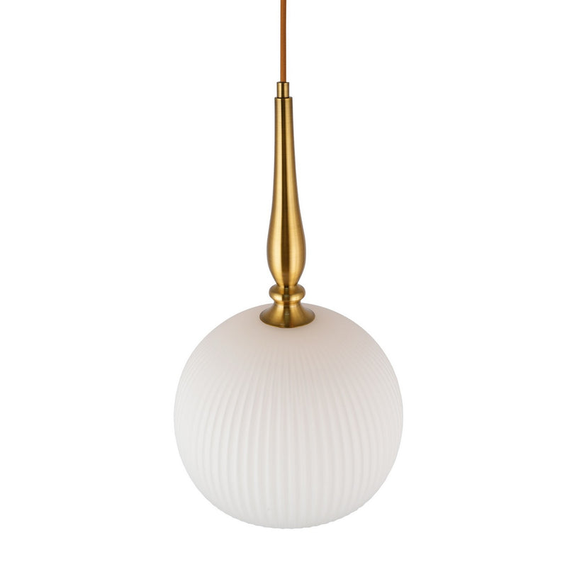 Artcraft AC12110BR One Light Pendant, Brushed Brass
