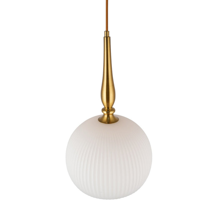 Artcraft AC12110BR One Light Pendant, Brushed Brass