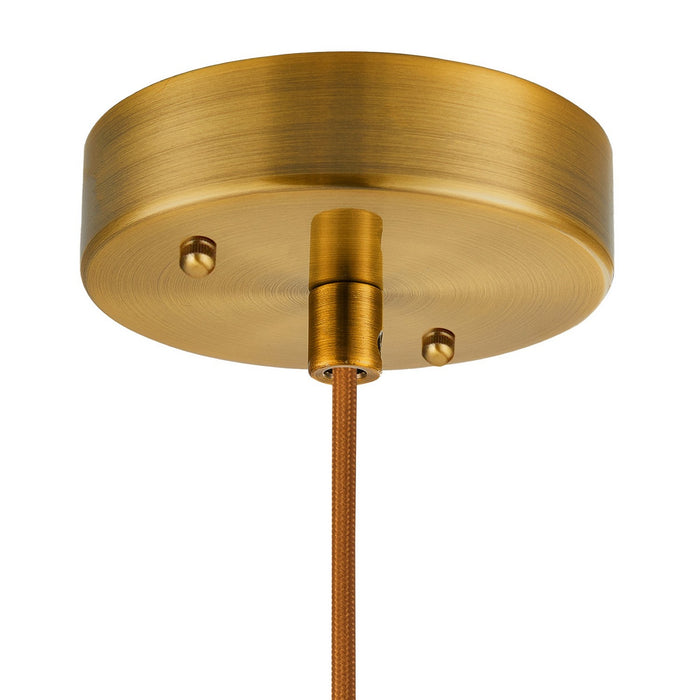 Artcraft AC12110BR One Light Pendant, Brushed Brass