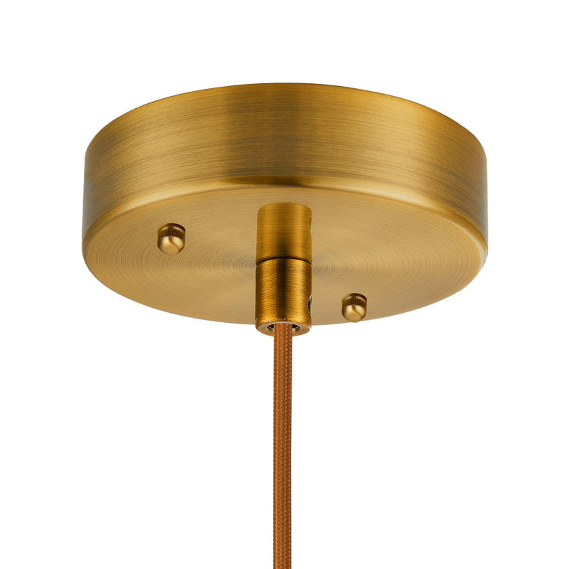 Artcraft AC12111BR One Light Pendant, Brushed Brass