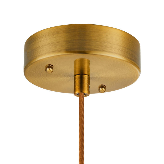 Artcraft AC12111BR One Light Pendant, Brushed Brass