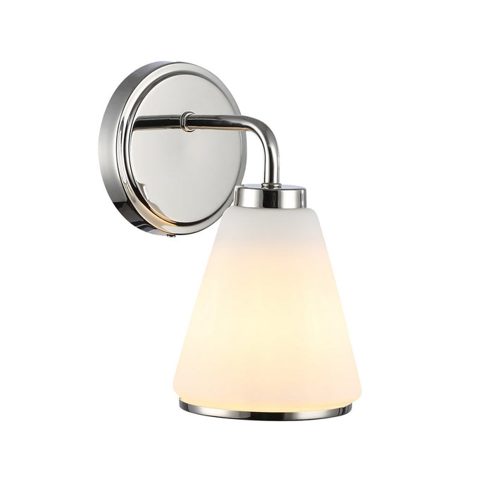 Artcraft AC12121PN One Light Wall Sconce, Polished Nickel