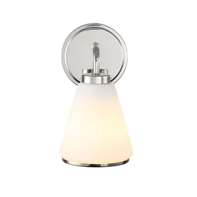 Artcraft AC12121PN One Light Wall Sconce, Polished Nickel
