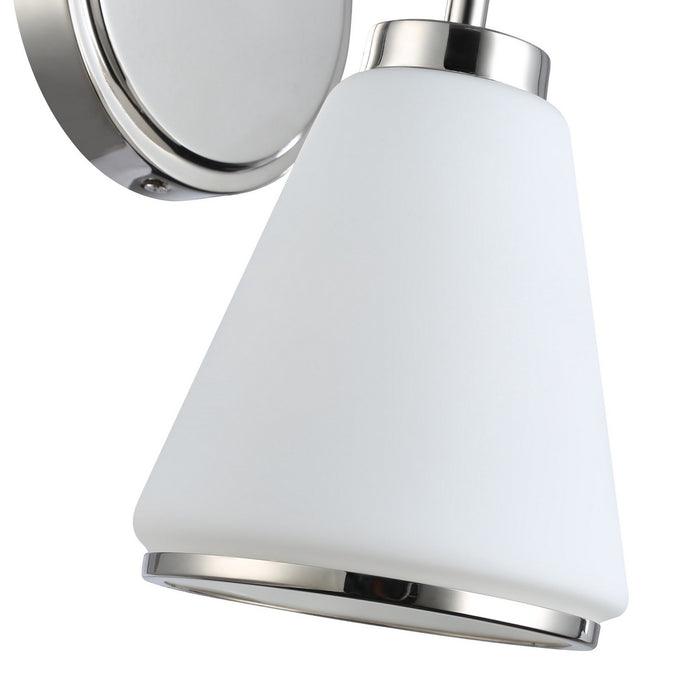 Artcraft AC12121PN One Light Wall Sconce, Polished Nickel