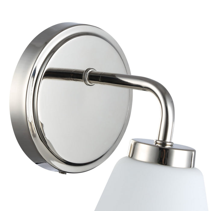 Artcraft AC12121PN One Light Wall Sconce, Polished Nickel