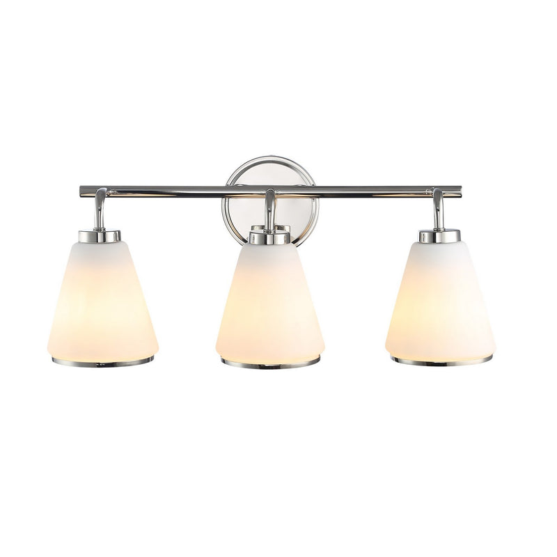 Artcraft AC12123PN Three Light Bathroom Vanity, Polished Nickel