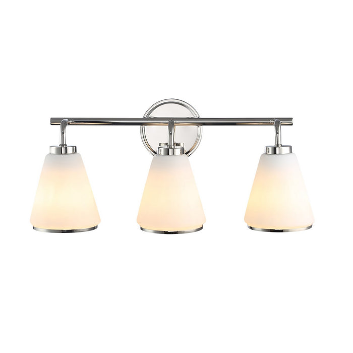 Artcraft AC12123PN Three Light Bathroom Vanity, Polished Nickel