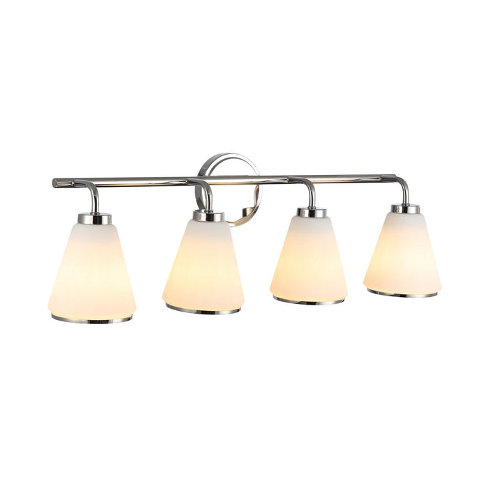 Artcraft AC12124PN Four Light Bathroom Vanity, Polished Nickel