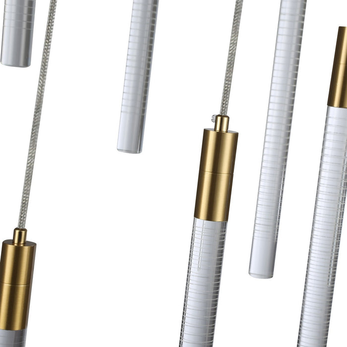 Artcraft AC12147BR LED Chandelier, Brass