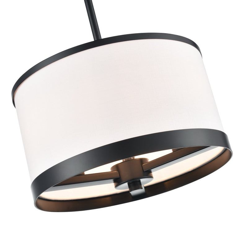 Artcraft AC12161BK Three Light Pendant, Black