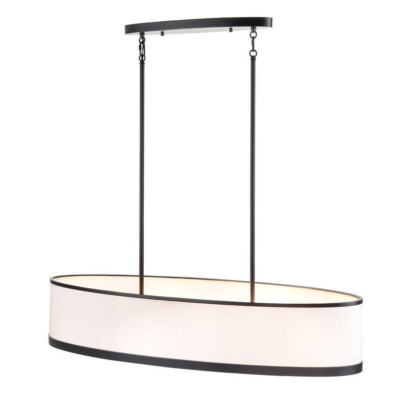 Artcraft AC12164BK Eight Light Island Pendant, Black