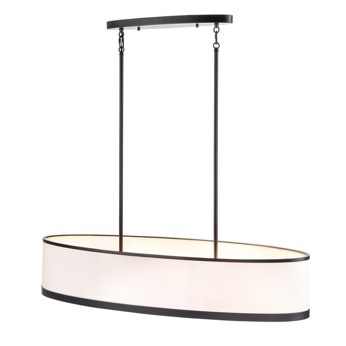 Artcraft AC12164BK Eight Light Island Pendant, Black