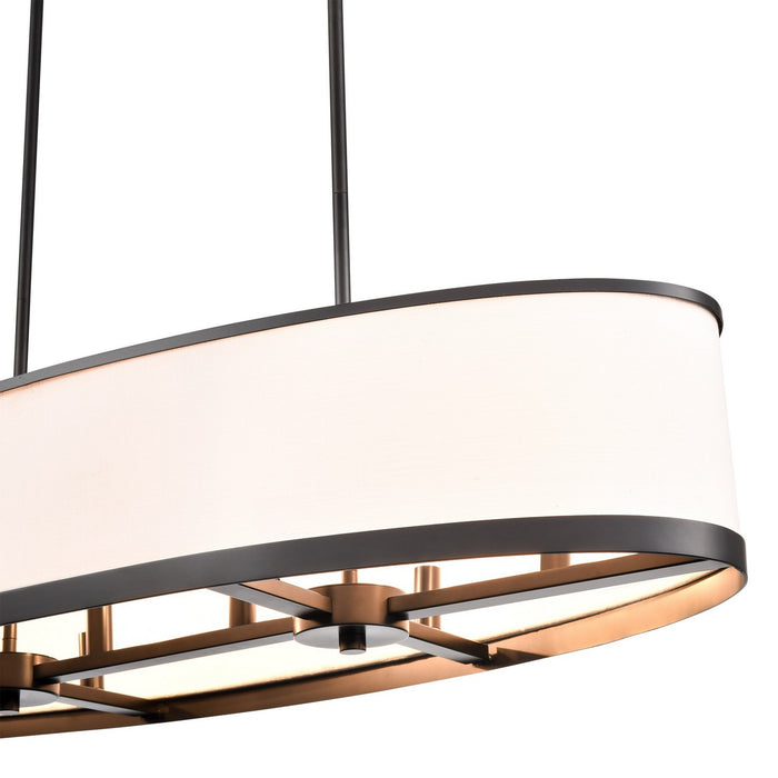 Artcraft AC12164BK Eight Light Island Pendant, Black