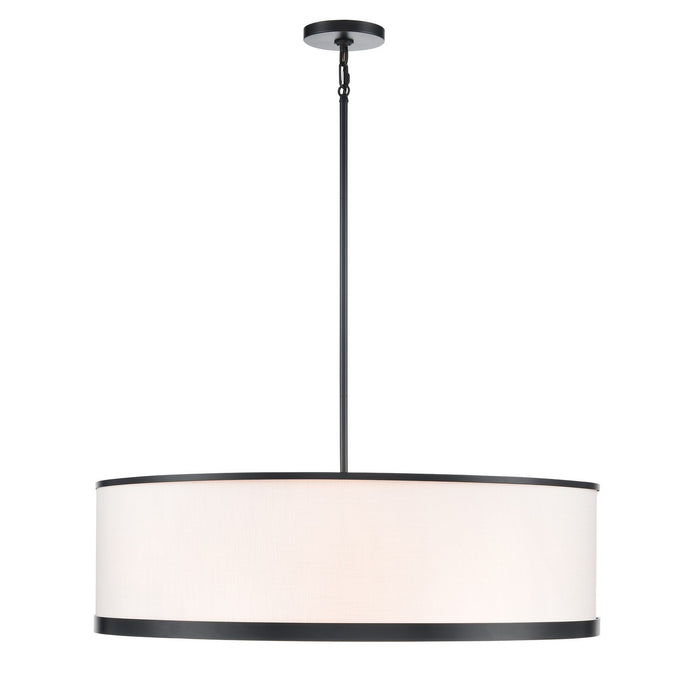 Artcraft AC12165BK Eight Light Island Pendant, Black