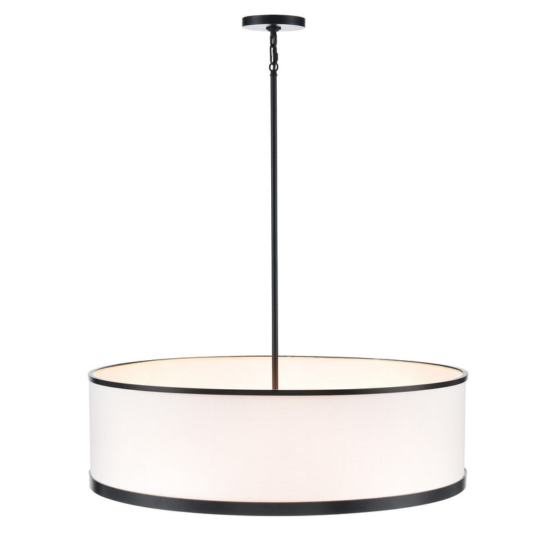 Artcraft AC12165BK Eight Light Island Pendant, Black
