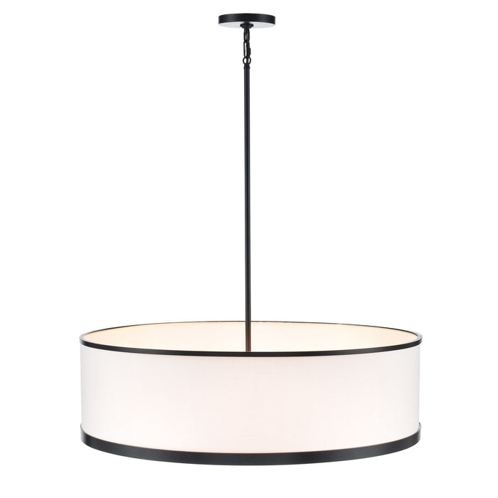 Artcraft AC12165BK Eight Light Island Pendant, Black