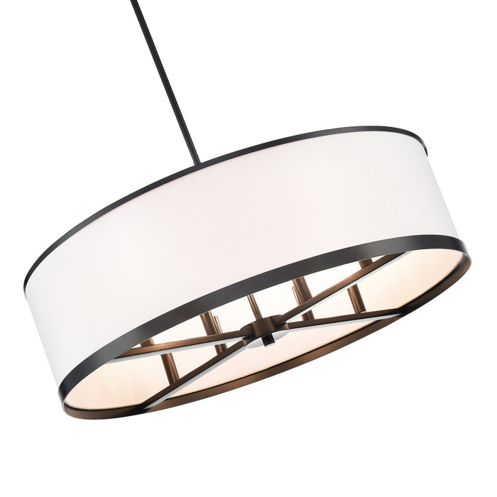 Artcraft AC12165BK Eight Light Island Pendant, Black