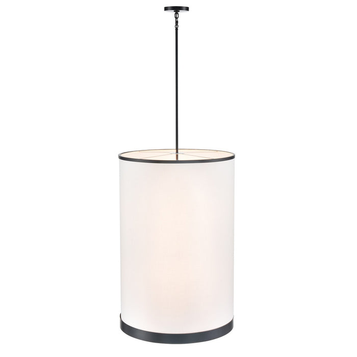 Artcraft AC12166BK Eight Light Chandelier, Black