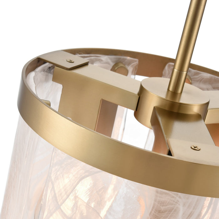Artcraft AC12170BR Three Light Pendant, Brass