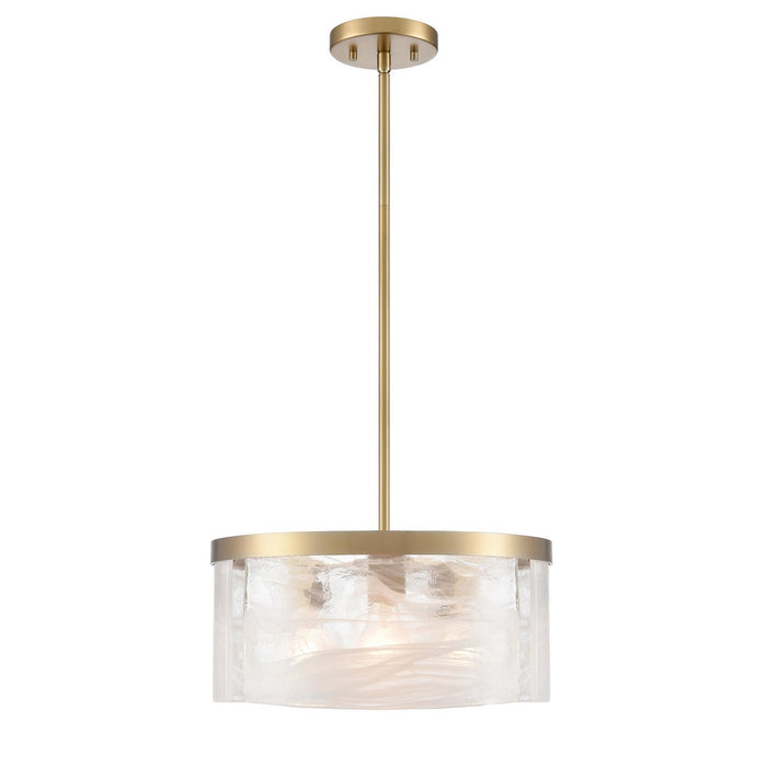 Artcraft AC12171BR Three Light Pendant, Brass