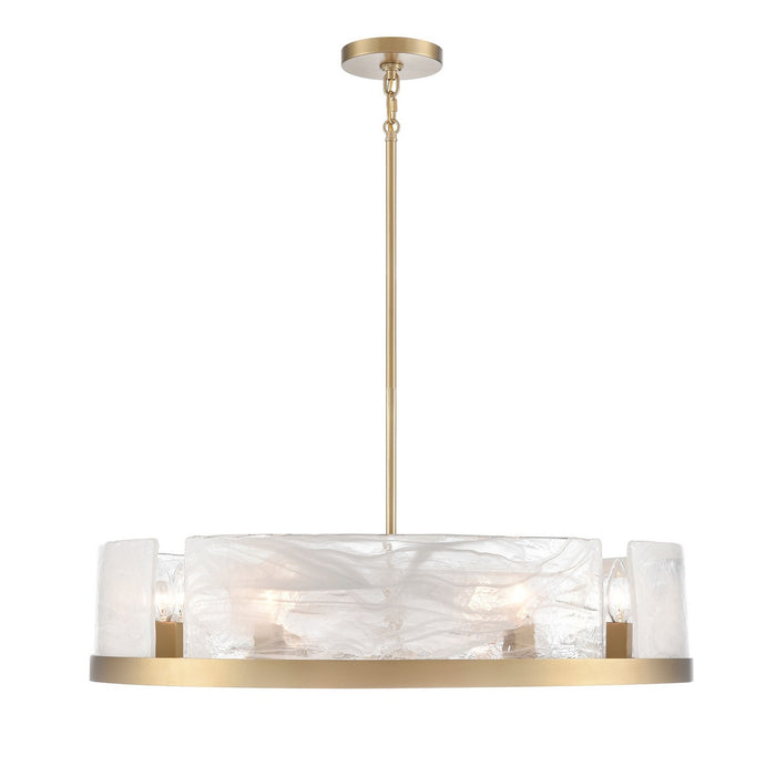 Artcraft AC12178BR Eight Light Chandelier, Brass