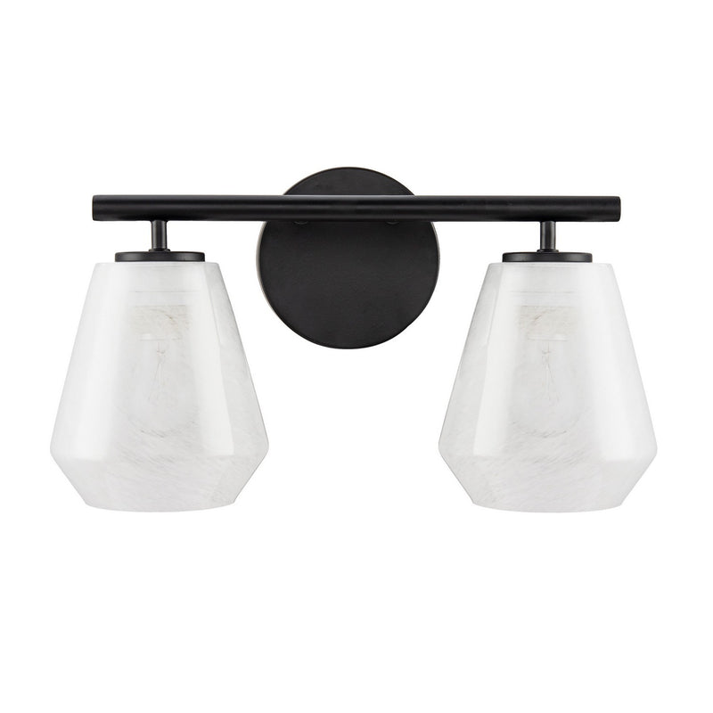 Artcraft AC12182BK Two Light Bathroom Vanity, Black