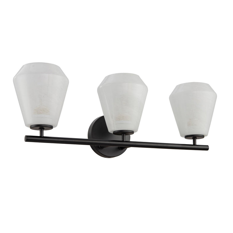 Artcraft AC12183BK Three Light Bathroom Vanity, Black