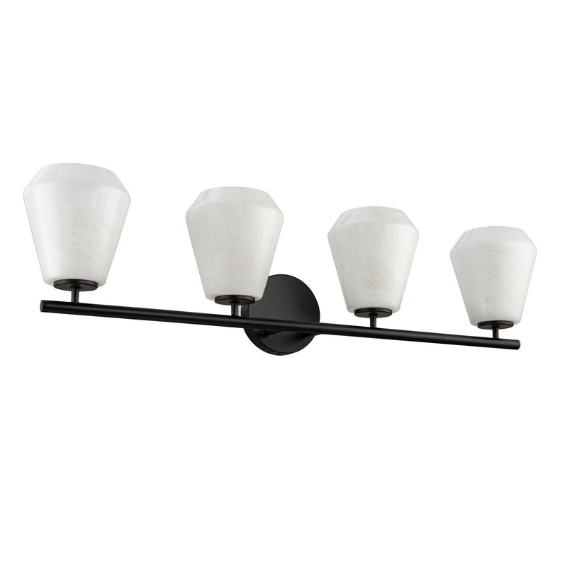 Artcraft AC12184BK Four Light Bathroom Vanity, Black