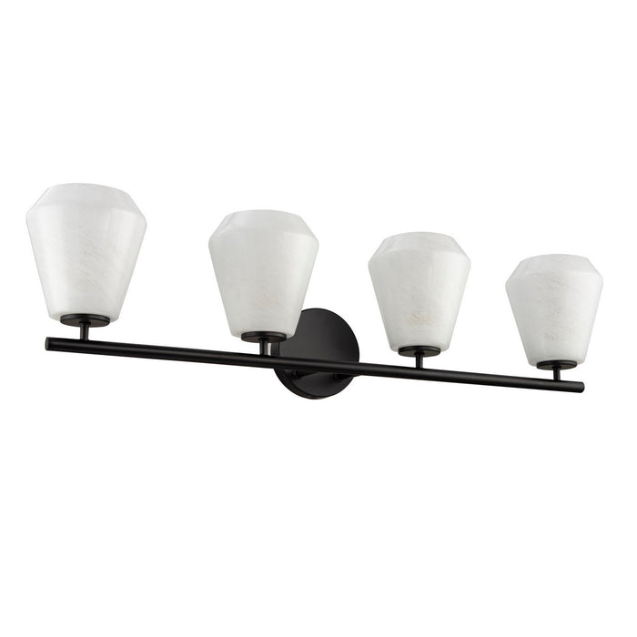 Artcraft AC12184BK Four Light Bathroom Vanity, Black