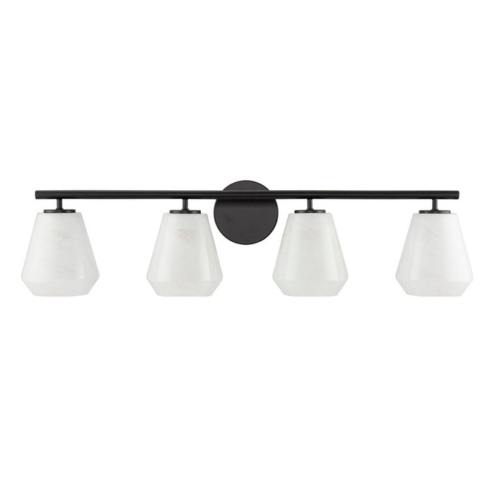 Artcraft AC12184BK Four Light Bathroom Vanity, Black