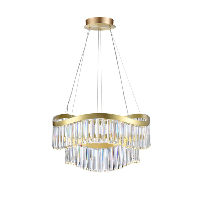 Artcraft AC12201BR LED Chandelier, Brass