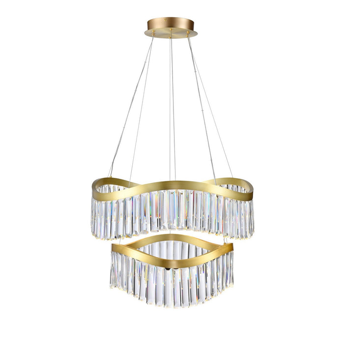Artcraft AC12201BR LED Chandelier, Brass