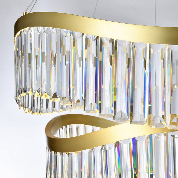 Artcraft AC12202BR LED Chandelier, Brass