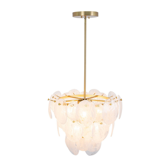 Artcraft AC12211BR Eight Light Chandelier, Brushed Brass
