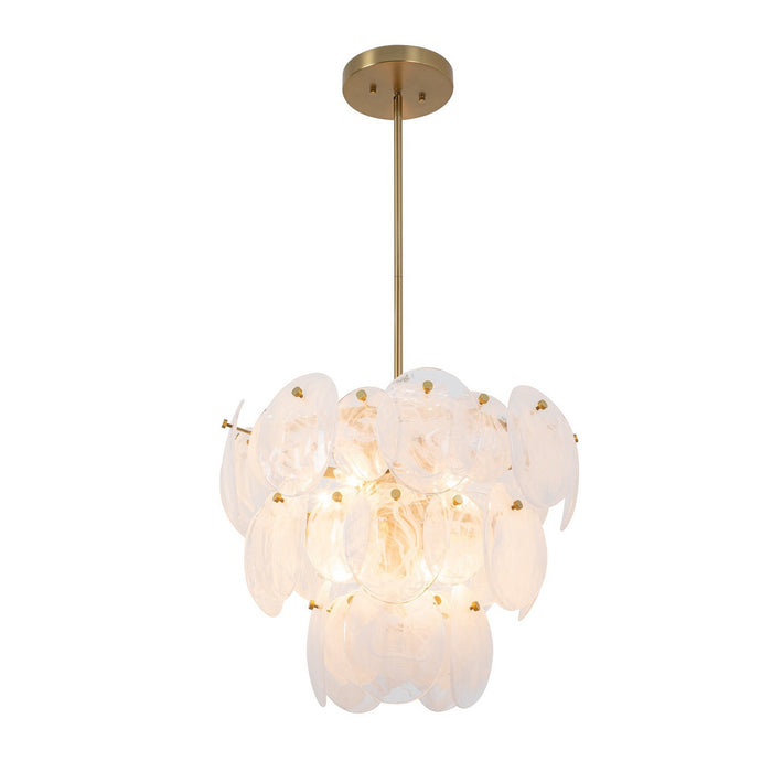 Artcraft AC12211BR Eight Light Chandelier, Brushed Brass
